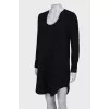 Black scoop neck dress