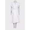 White wrap dress with belt
