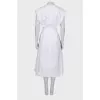 White wrap dress with belt