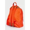 Coral leather backpack