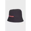 Hat with rubber logo