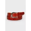 Men's crocodile leather belt