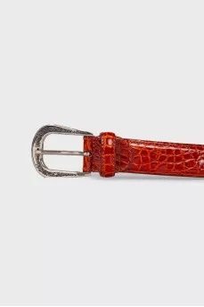 Men's crocodile leather belt