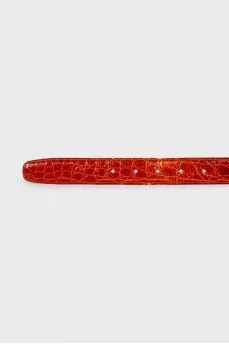 Men's crocodile leather belt