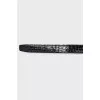 Men's black crocodile leather belt
