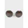 Printed round sunglasses
