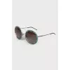 Printed round sunglasses