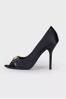Open toecap textile shoes