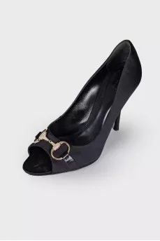 Open toecap textile shoes