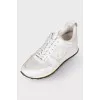 White sneakers with mesh