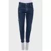 Light blue distressed jeans