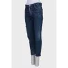 Light blue distressed jeans