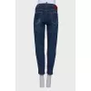 Light blue distressed jeans
