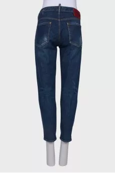 Light blue distressed jeans
