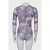 Printed translucent bodysuit