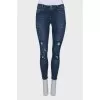 Light blue distressed jeans