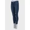 Light blue distressed jeans