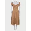 Linen light brown sundress