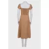 Linen light brown sundress