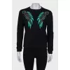Black jumper with embroidery