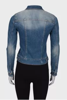 Denim jacket with wash effect 