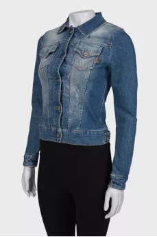 Denim jacket with wash effect 