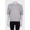 Short sleeve cashmere sweater