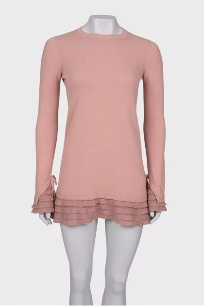 Pink dress with ruffles