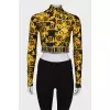 Black and Gold Tag Top