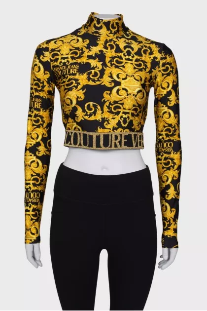 Black and Gold Tag Top
