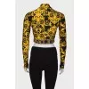 Black and Gold Tag Top
