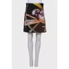 Black print skirt