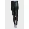 Green trousers with lurex