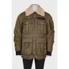 Men's jacket with fur collar
