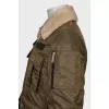 Men's jacket with fur collar