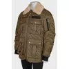 Men's jacket with fur collar