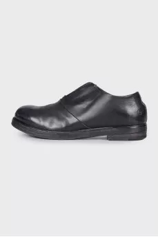 Black leather shoes