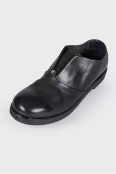 Black leather shoes