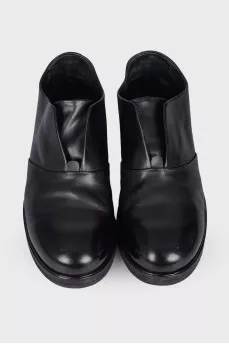 Black leather shoes