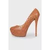 Tan leather shoes