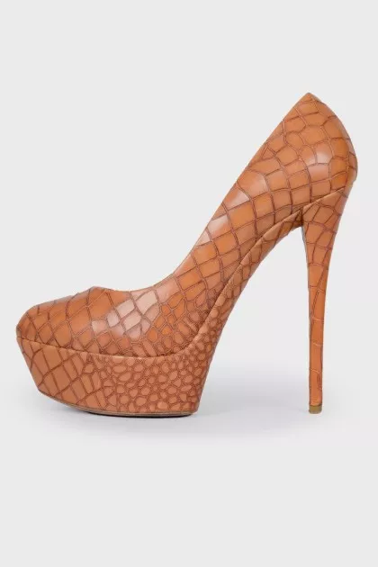 Tan leather shoes