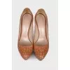 Tan leather shoes