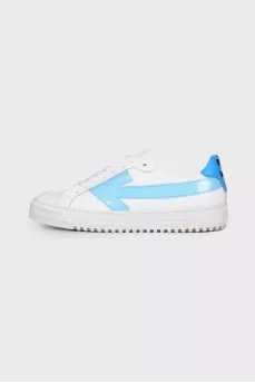 Leather sneakers with colored inserts
