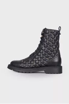 Rockstud Spike Leather Boots