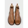 Brown leather ankle boots