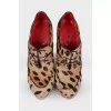 Leopard pony ankle boots