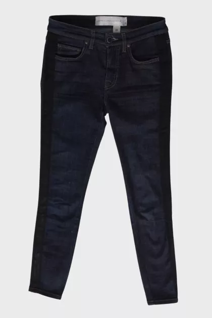 Jeans with black side panels