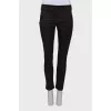 Black straight fit trousers
