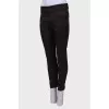 Black straight fit trousers
