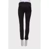 Black straight fit trousers